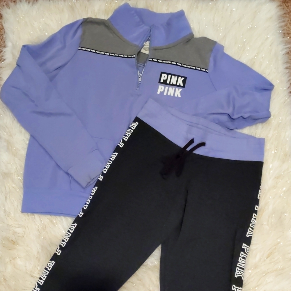 Pink sweatshirt and joggers
